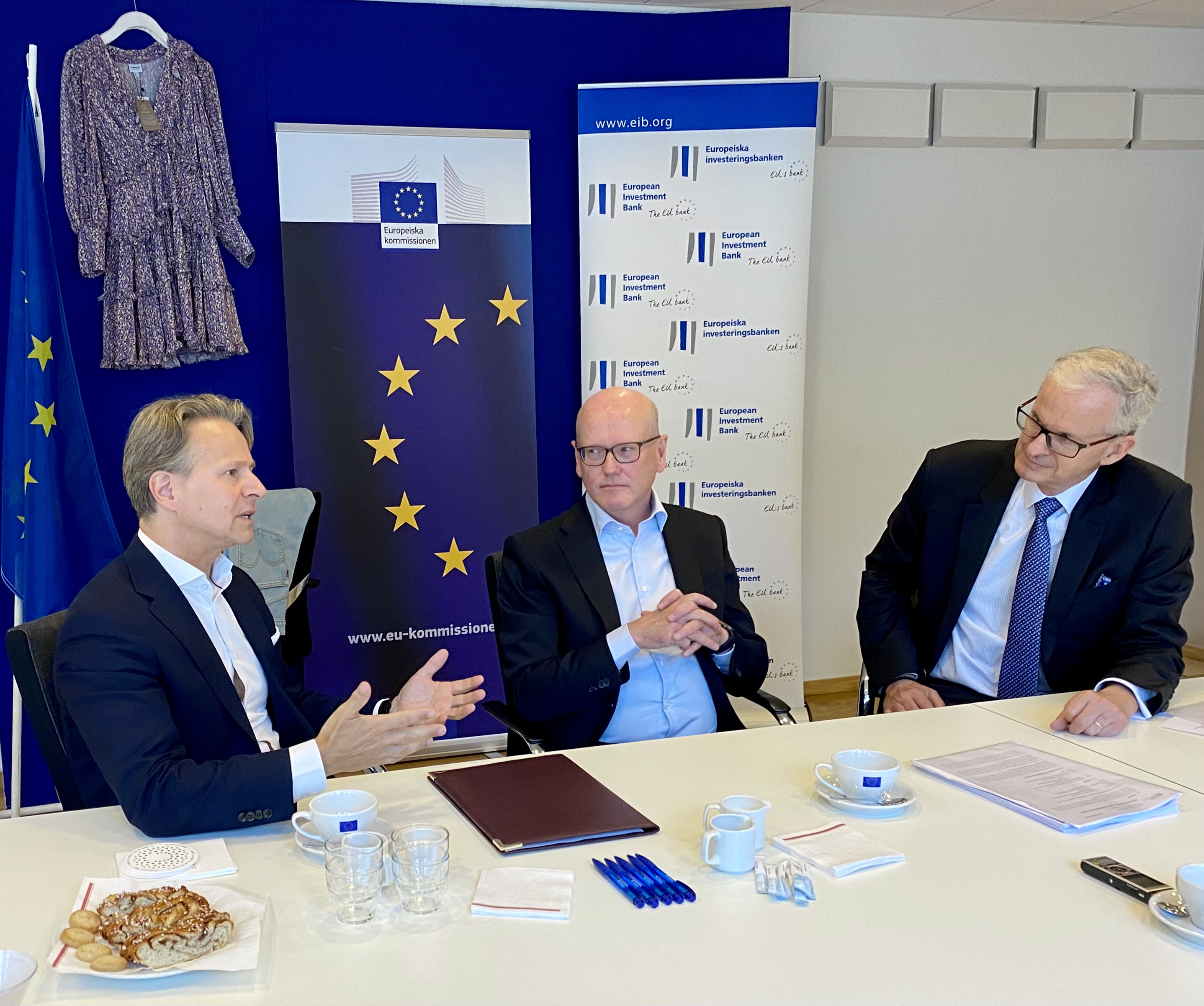 Patrik Lundström, CEO Renewcell - Thomas Östros, VP EIB - Christian Danielsson, Head of Representation European Commission