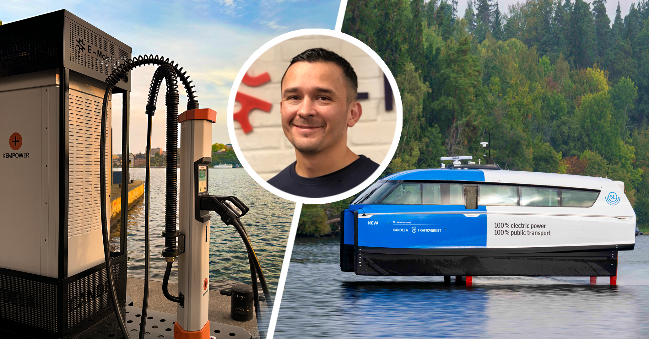 E-Mobility installs Stockholm's first mobile fast charger for electric boats for electric boat developer Candela