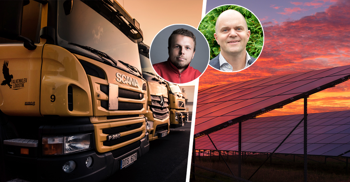 Soltech uppför solpark åt Falkenklev Logistik: ”Framtidens transporter drivs av solenergi”