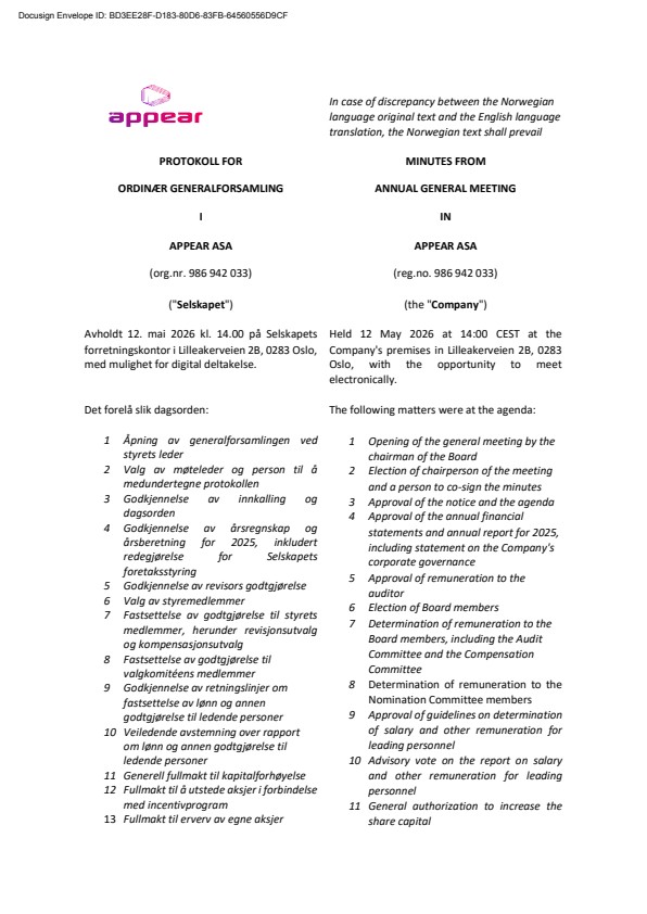 2026 general assembly meeting notes