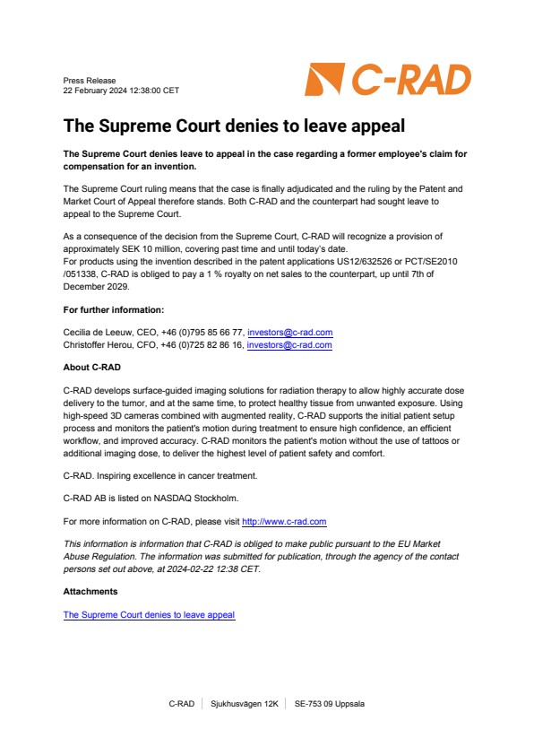 Supreme court hot sale press release