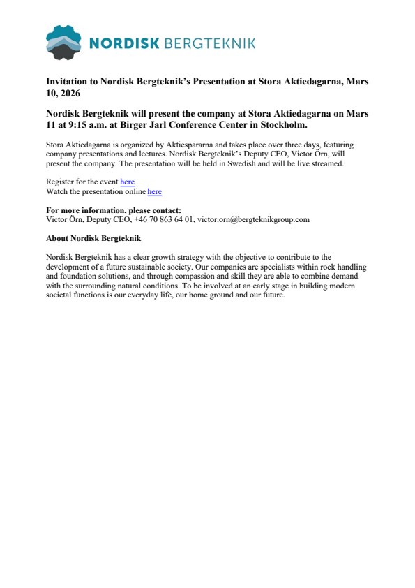 invitation to nordisk bergtekniks presentation at stora aktiedagarna mars 10 2026.pdf?url=https%3A%2F%2Fmb.cision.com%2FMain%2F18649%2F4315624%2F3960673