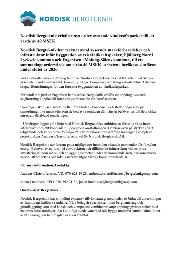 nordisk bergteknik erhaller nya order avseende vindkraftsparker till ett varde av 40 msek.pdf?url=https%3A%2F%2Fmb.cision.com%2FMain%2F18649%2F4359386%2F4140495
